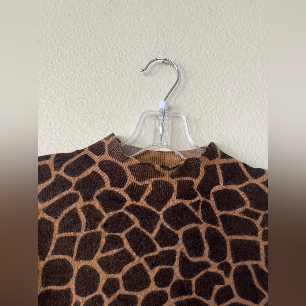 Vintage Causal Corner Giraffe Lambswool & Rabbit Fur Sweater Women Size S - Picture 5 of 13